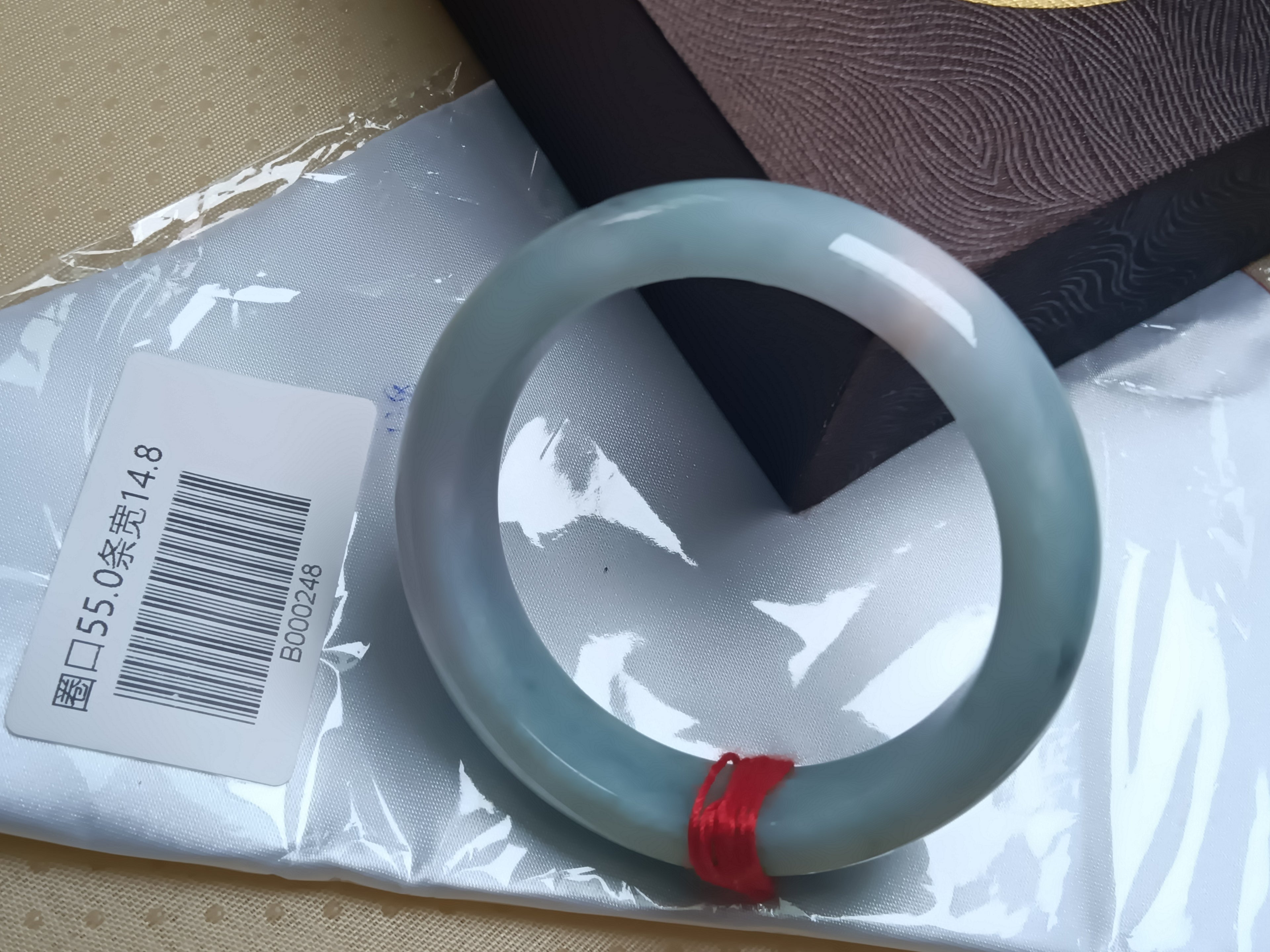 Watery Light Apple Green Burmese JGIA Certified Jadeite Bangle (Size:54-55mm)