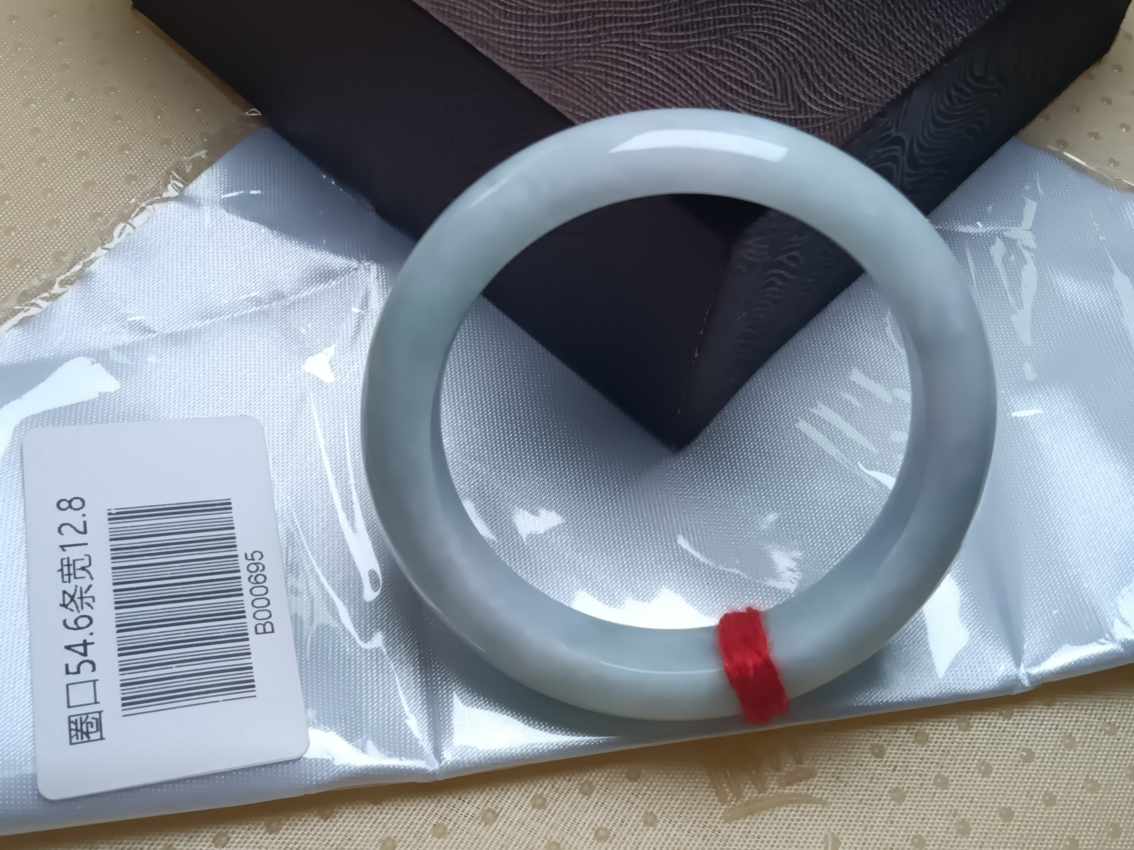 Watery Light Apple Green Burmese JGIA Certified Jadeite Bangle (Size:54-55mm)