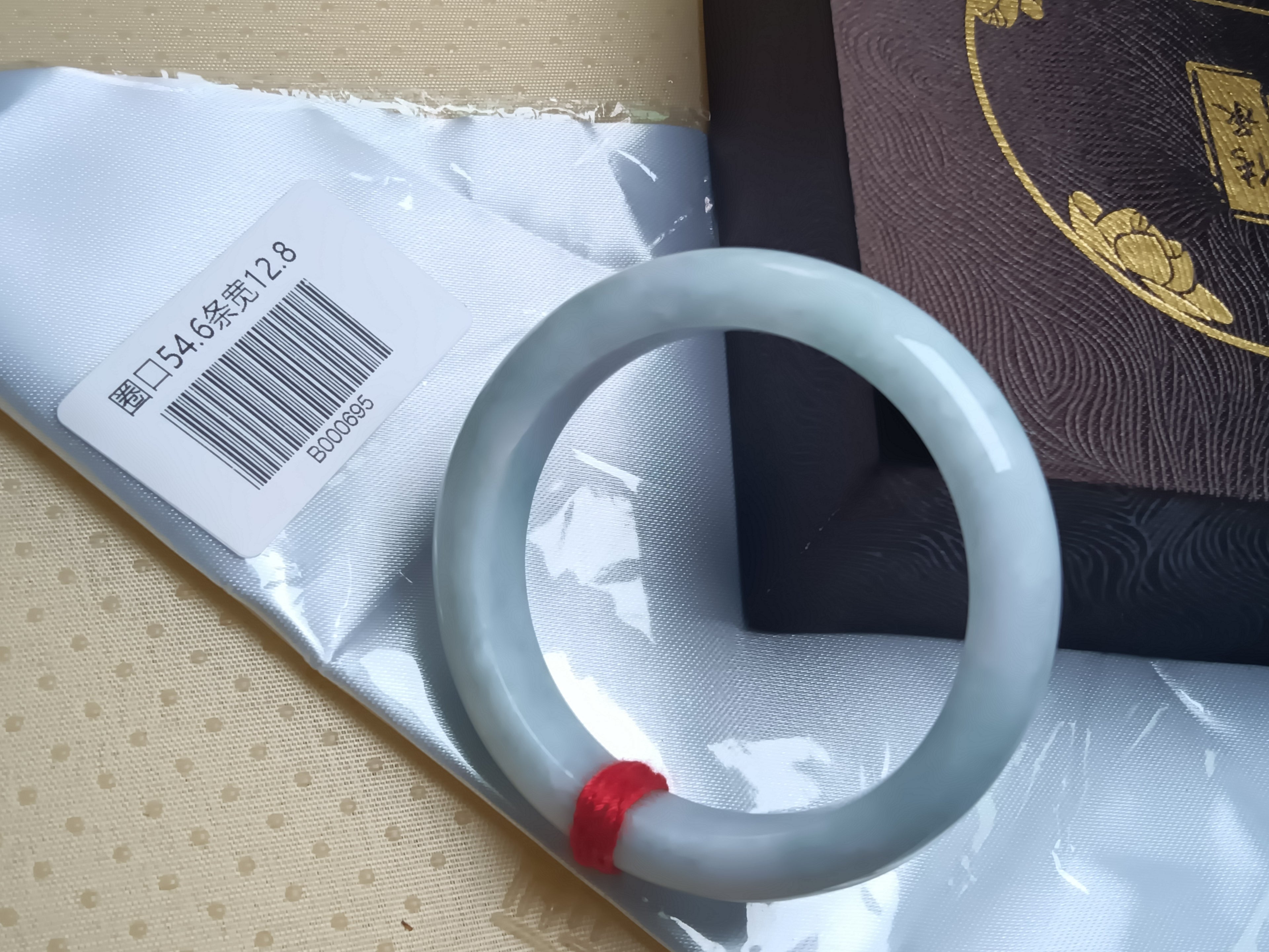 Watery Light Apple Green Burmese JGIA Certified Jadeite Bangle (Size:54-55mm)