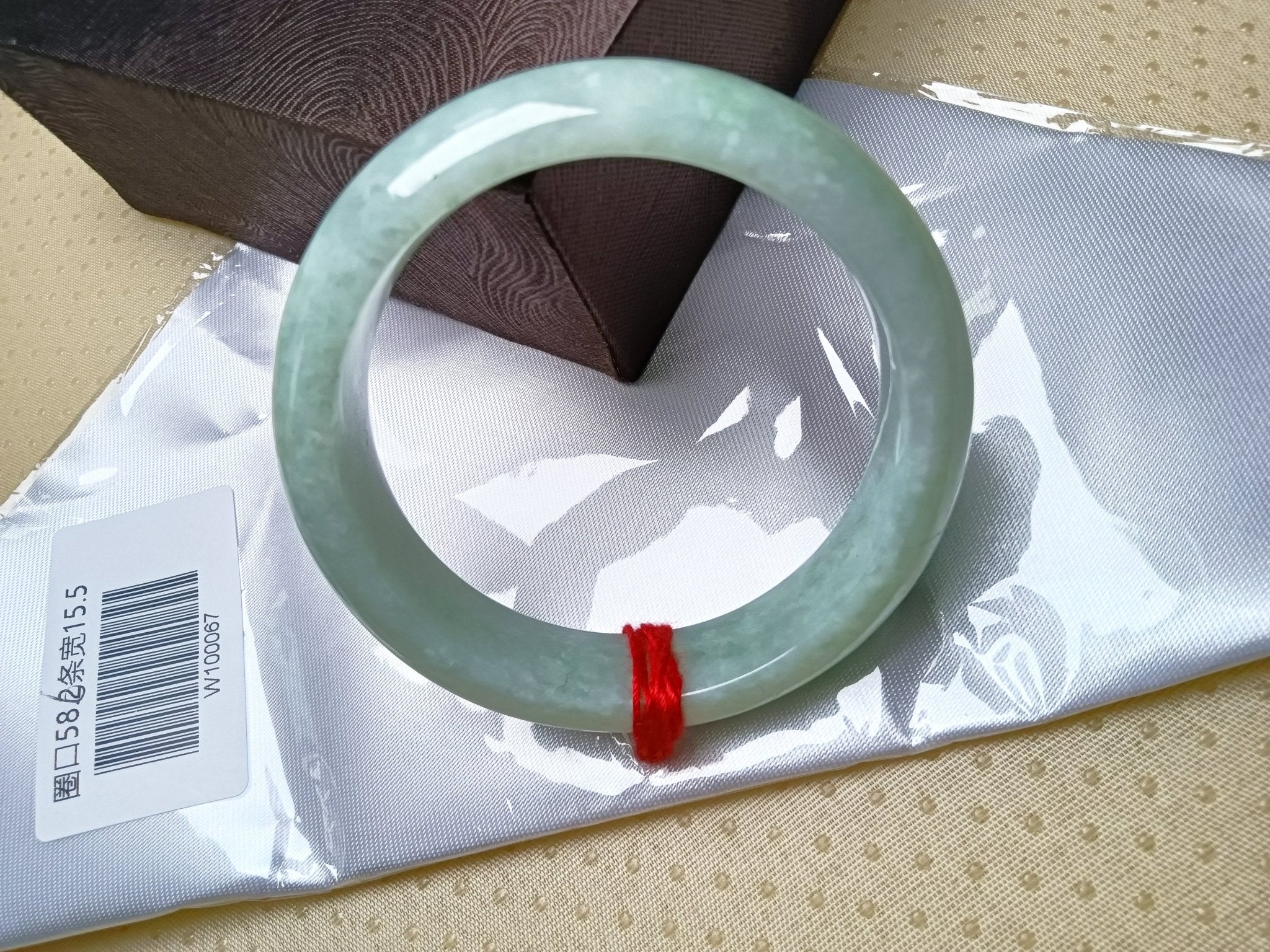 Apple GreenType A Jade Burmess Jadeite Bracelet (SIZE:57 - 58mm) - Jadeite Ding