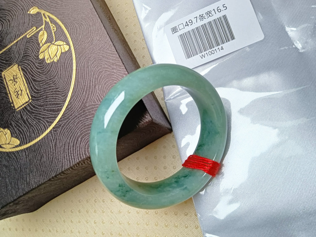 Full Apple Green Burmess Grade A Jadeite Bangle (Size:50mm) W114 - Jadeite Ding
