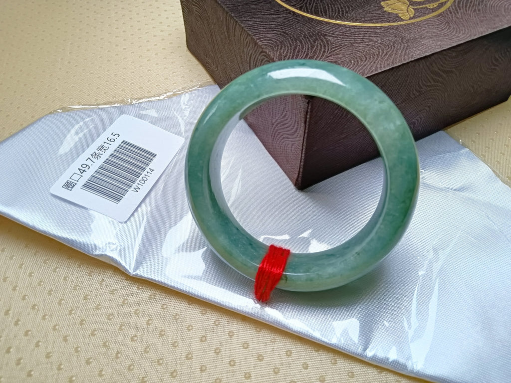 Full Apple Green Burmess Grade A Jadeite Bangle (Size:50mm) W114 - Jadeite Ding
