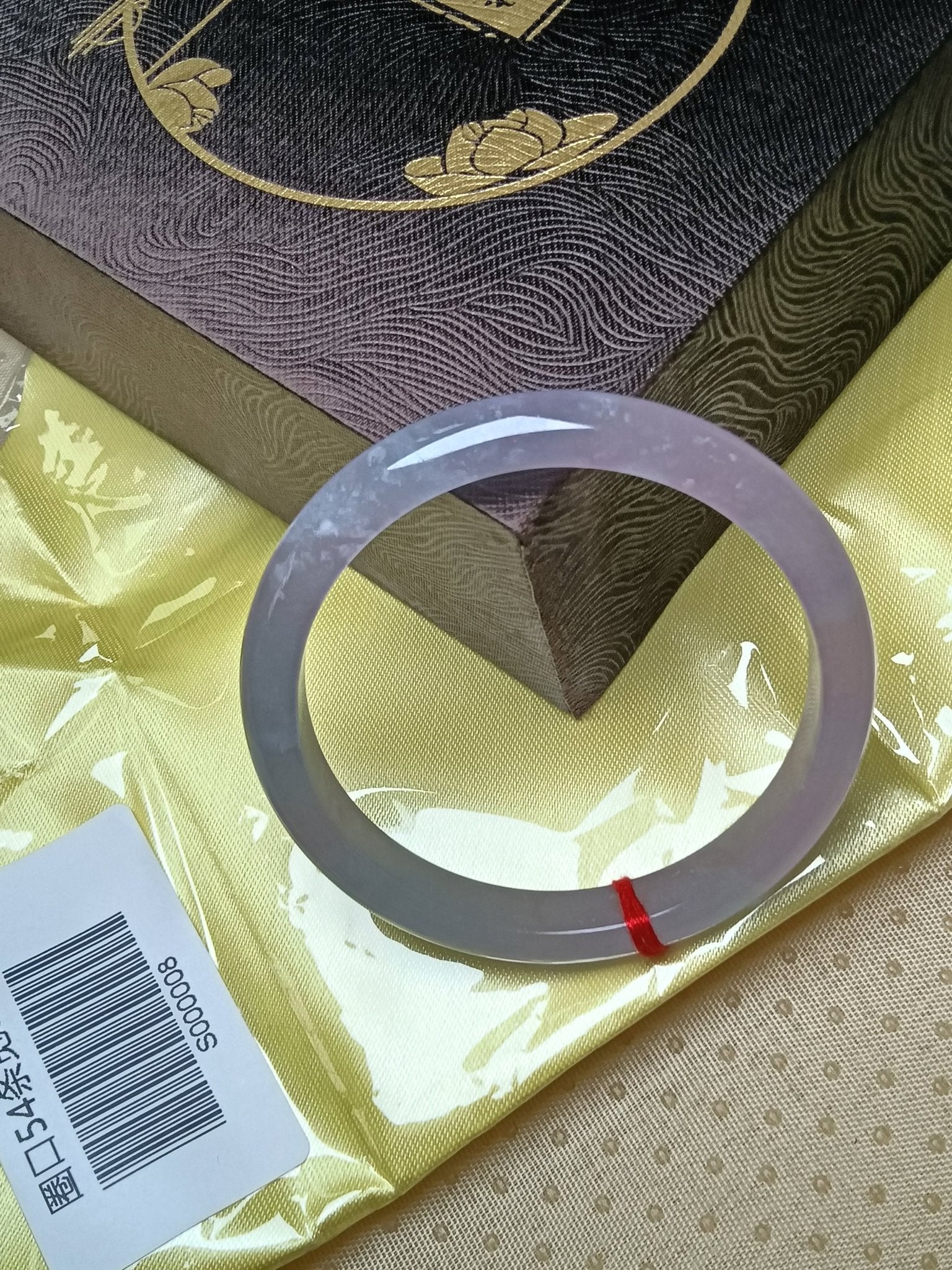 Icy Lavender Natural Burmess Type - A Jadeite Bangles (Size:54mm) S008 - Jadeite Ding