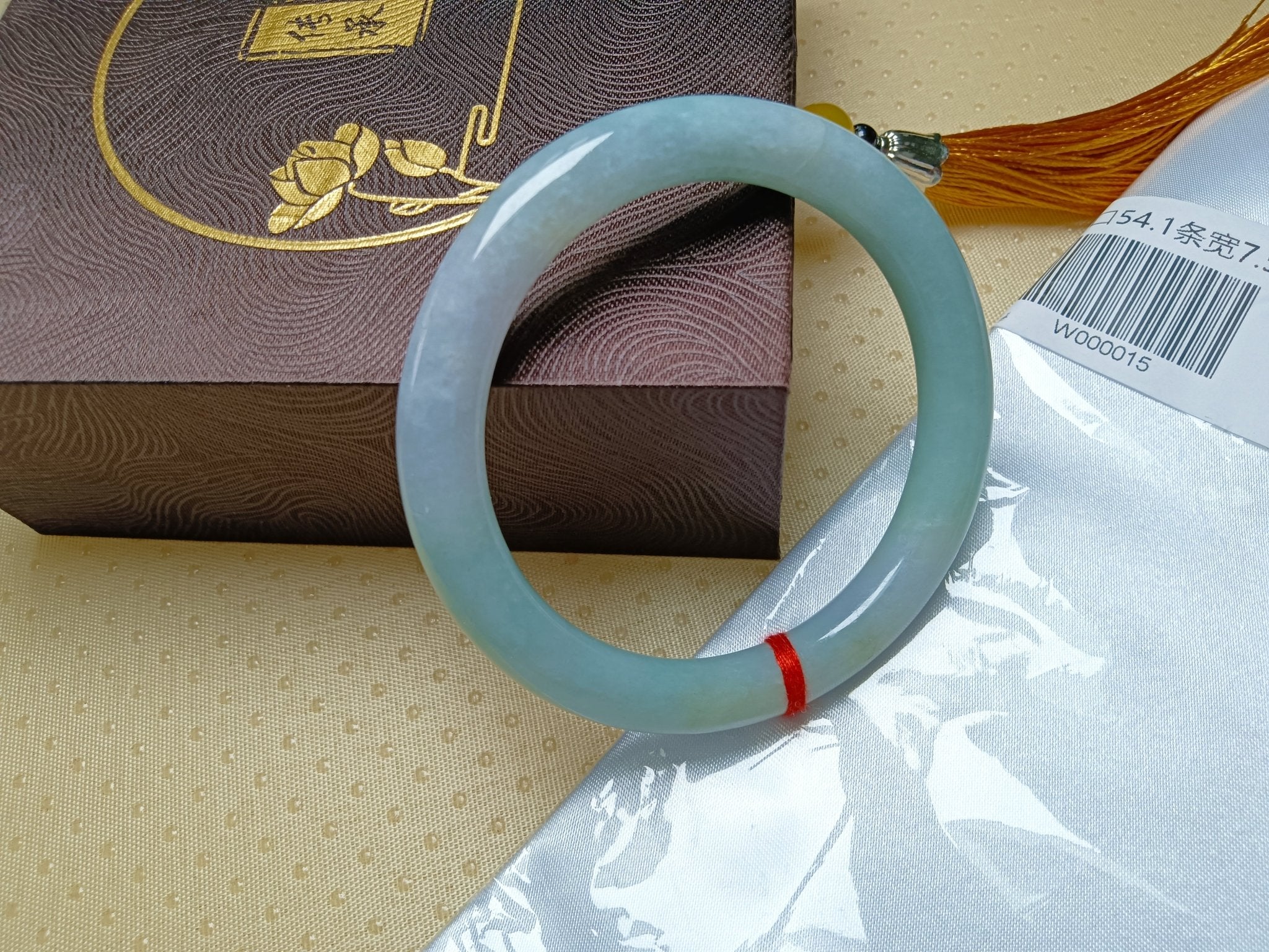 Icy Light Green & Apple Green Burmese Jadeite Bangle Bracelet (Size:54 - 55mm) - Jadeite Ding