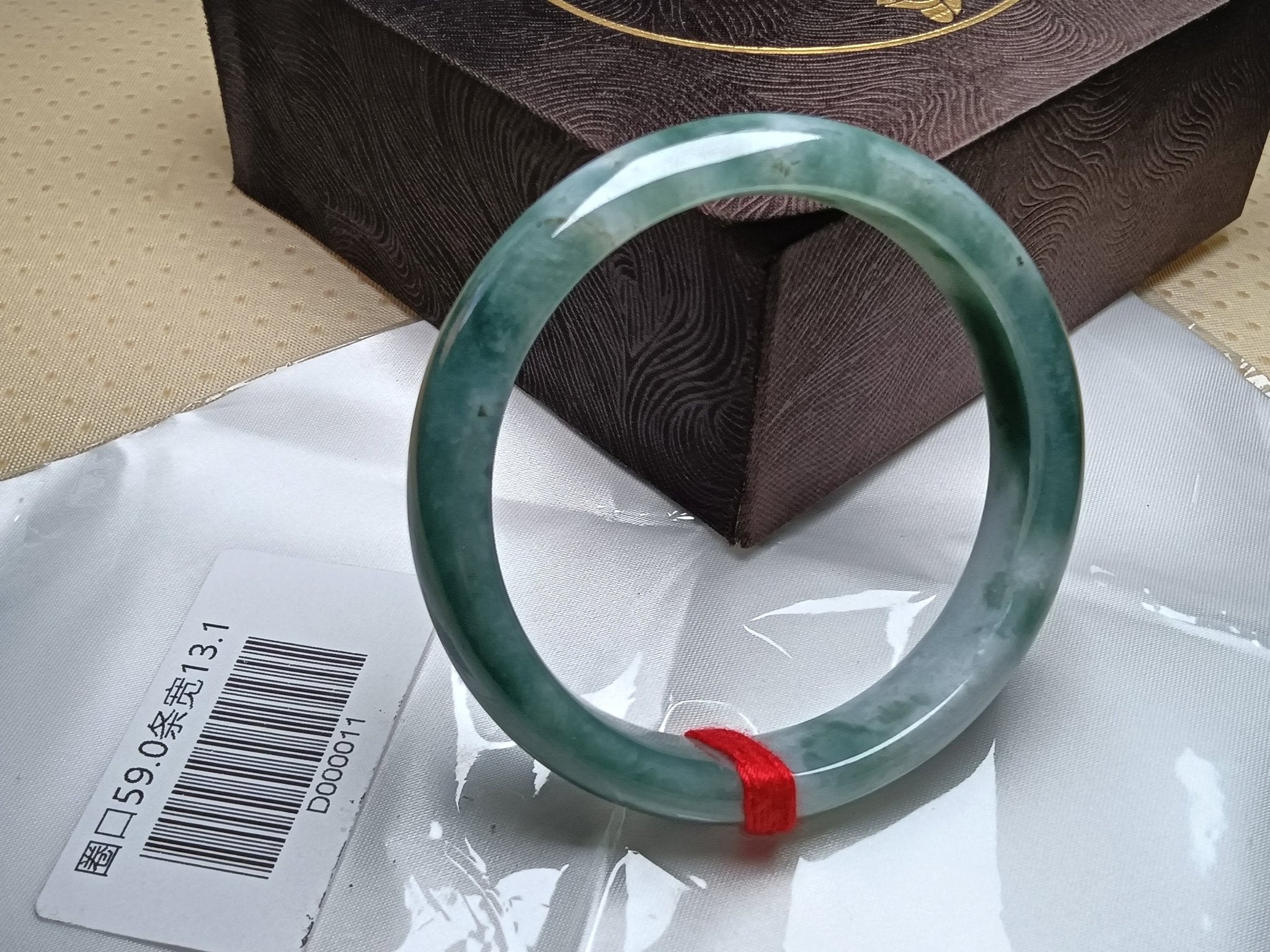 Natural Burmese Type - A Full Light Apple Green Jadeite Bangles (Size59 - 60mm) - Jadeite Ding