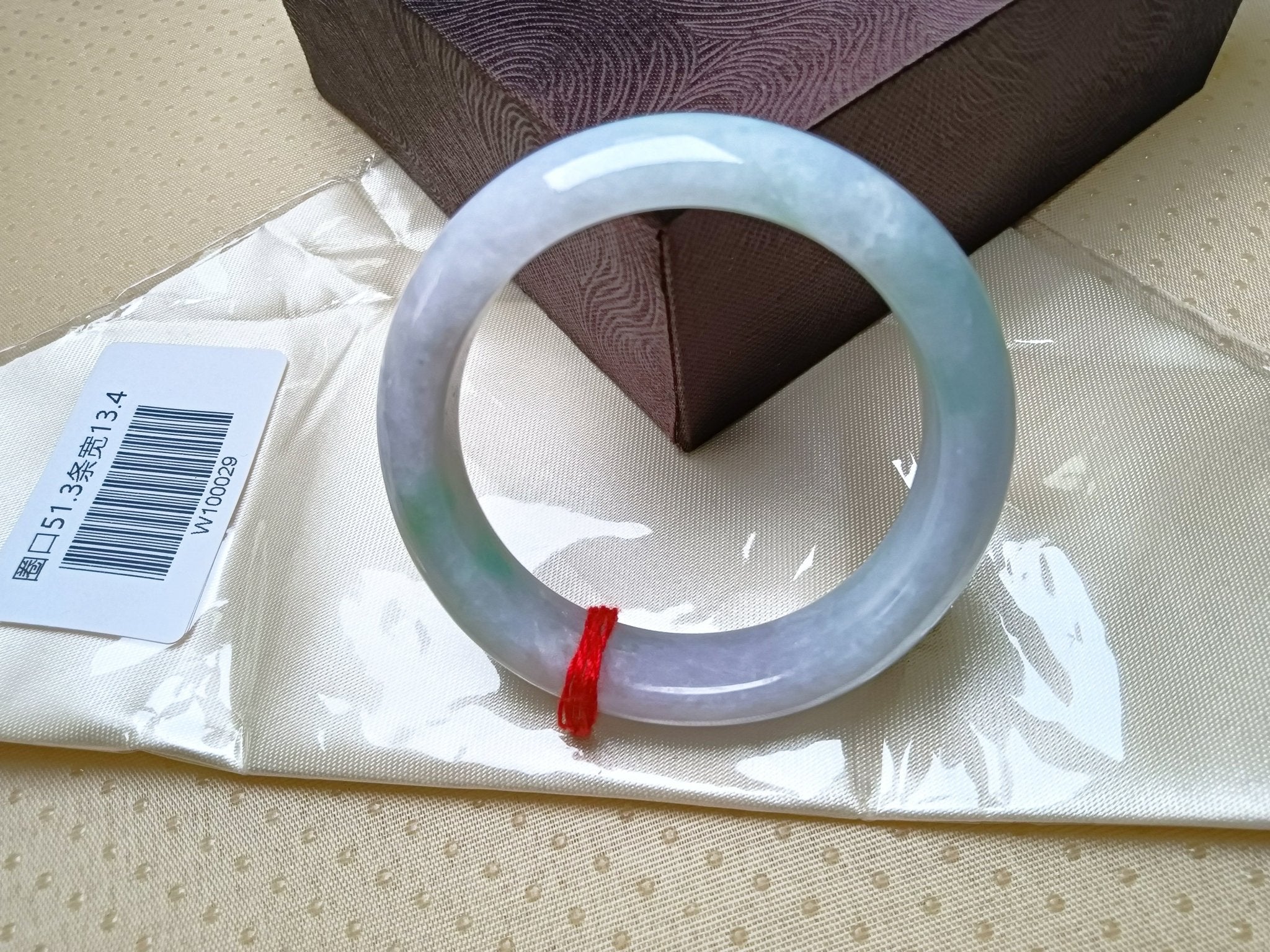 Spring Color Light Green& Lavender Burmess Jadeite Bangle (Size:51 - 52mm) W029 - Jadeite Ding