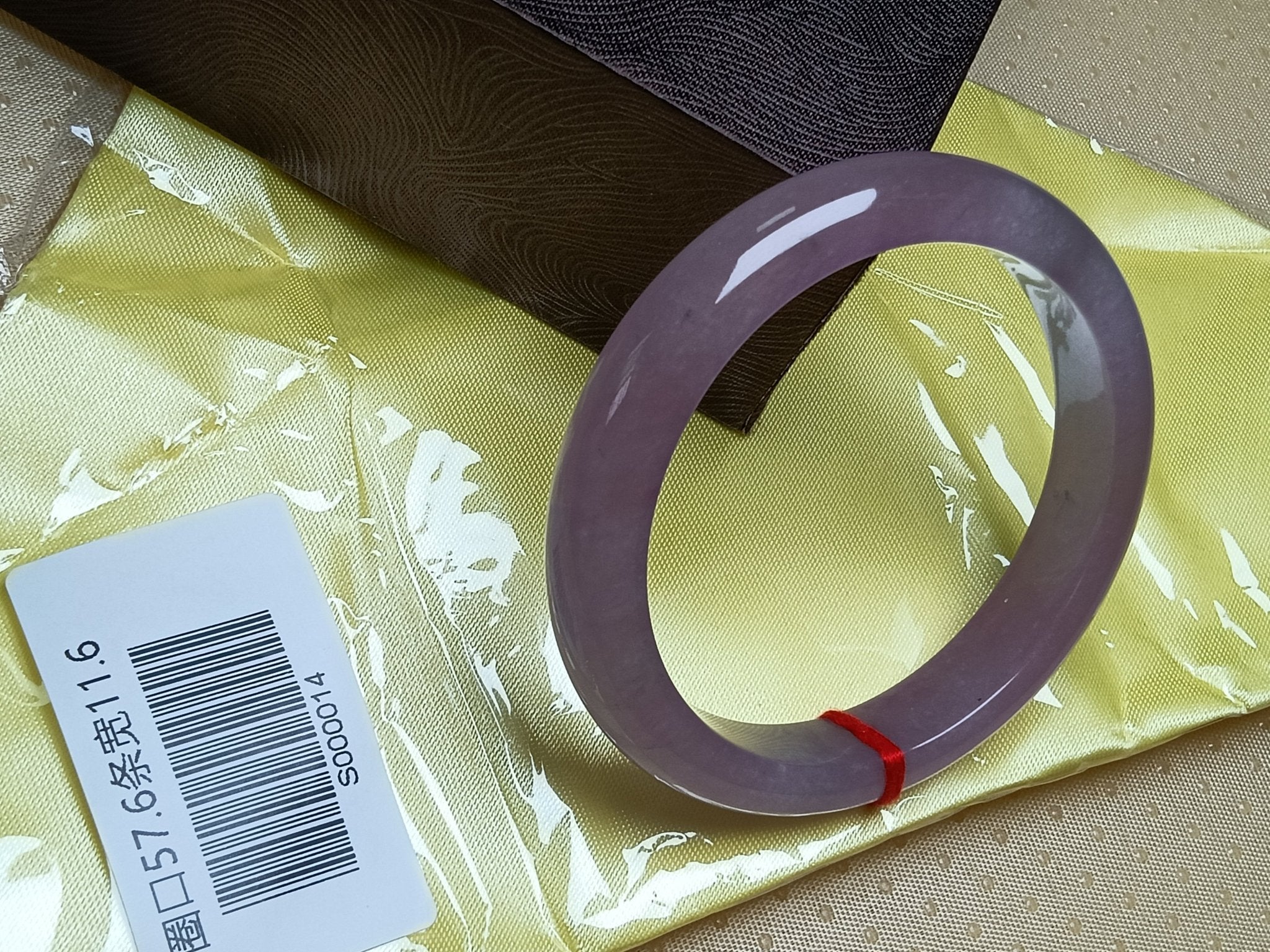 Transparent & Clear Lavender Natural Burmess Type - A Jadeite Bangles (Size:57 - 58mm) S014 - Jadeite Ding