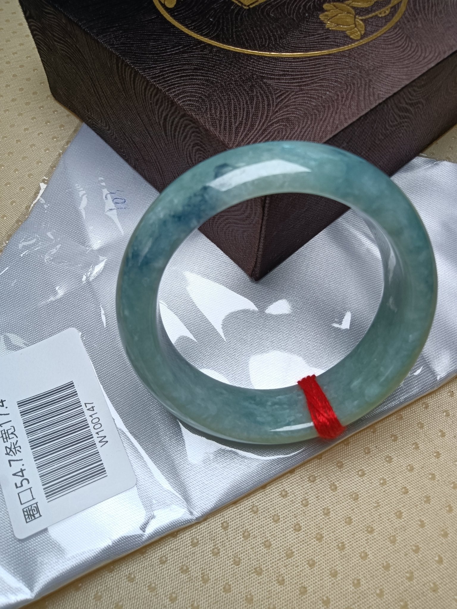 Watery Full Light Green Nature Type - A Jadeite Bangle (Size: 54.5 - 56mm) - Jadeite Ding